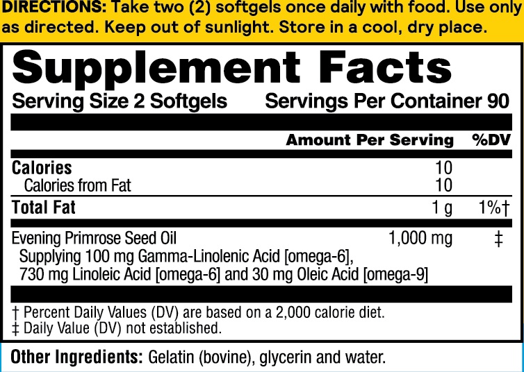Evening Primrose Oil 1000 mg